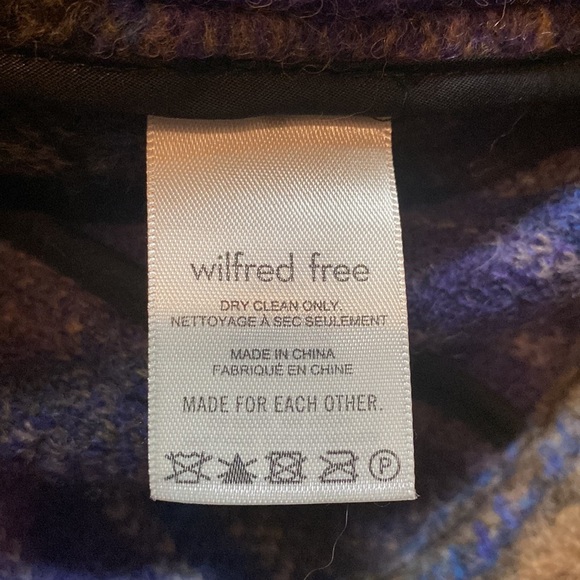 685. NWT Wilfred Ganna purple/brown Wool cropped shacket. Ganna M - Picture 7 of 10